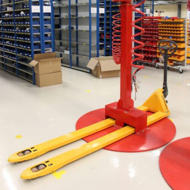 Knikarm Flexicrane met mobiele voetplaat