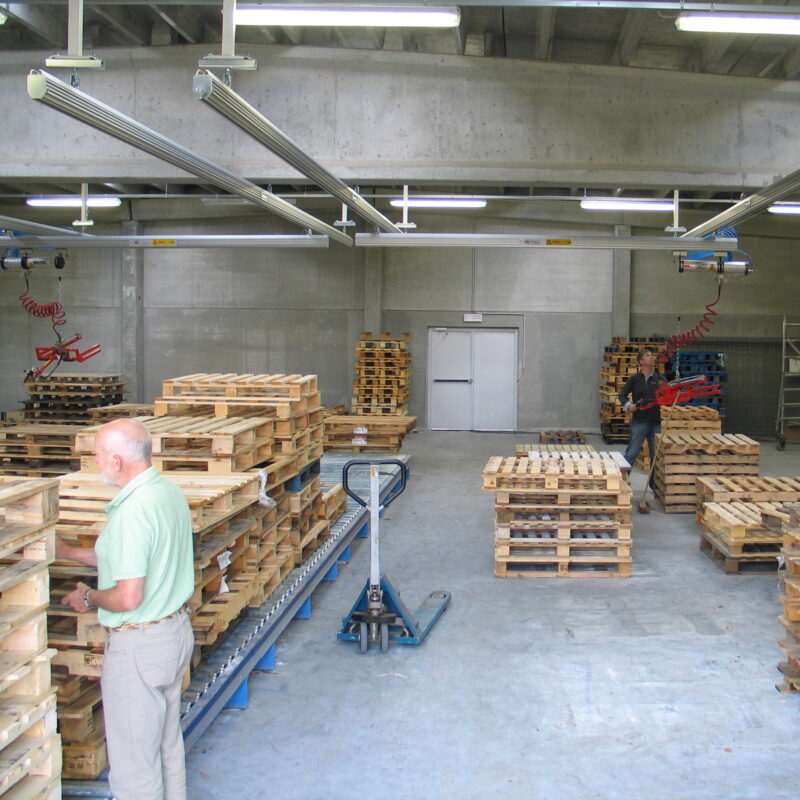 Railsysteem Movomech plafondmontage met enkele brug