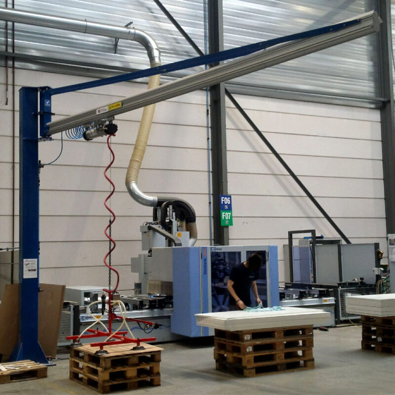 Ergonomisch hefsysteem voor zware houten platen