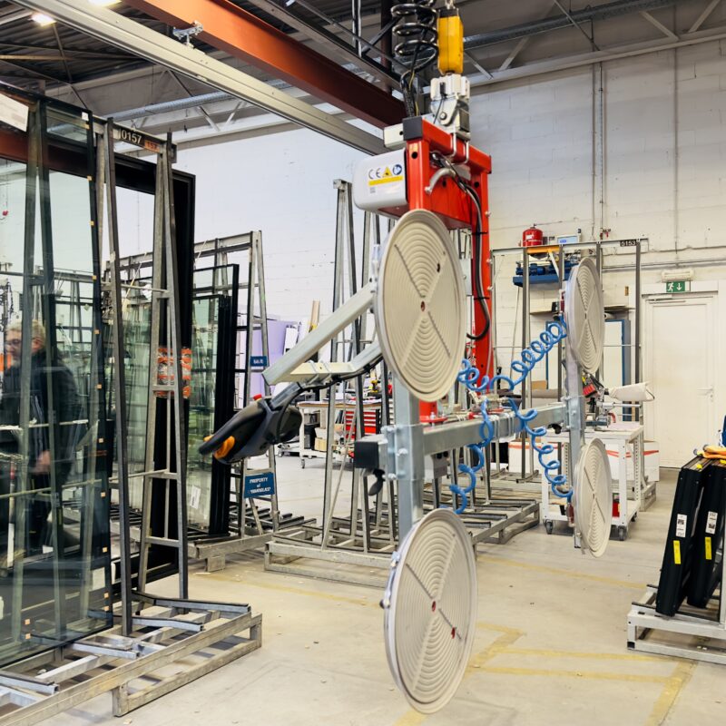 Palonnier à ventouses sur pont roulant