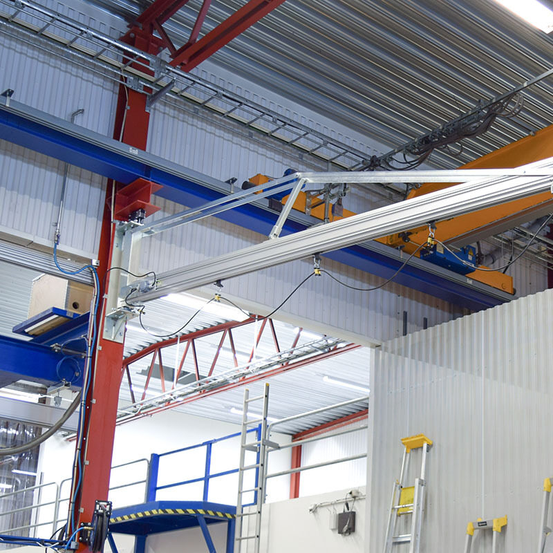 Wandzwenkkraan Movomech met frequentiegestuurde takel