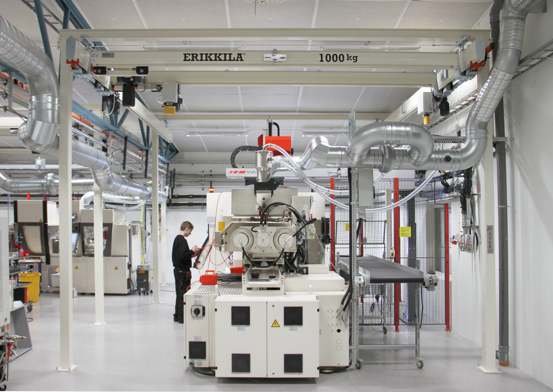 Vrijstaand railsysteem met dubbele brug 1000kg | Erikkila